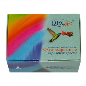 21-6.40-50 Краска акриловая флуоресцентные 6 цв. 40 мл Decart