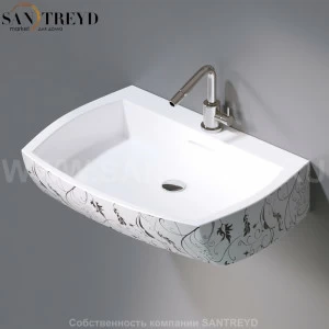 L283.440 Подвесная раковина настенная овальная A. e T. Italia SQUARE белая