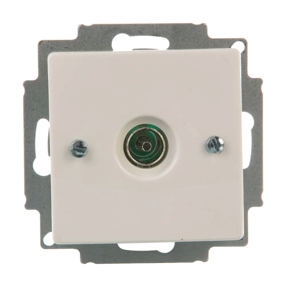 ТВ-розетка оконечная встраиваемая ABB Basic 55 шлейф, цвет белый STLM-2206298