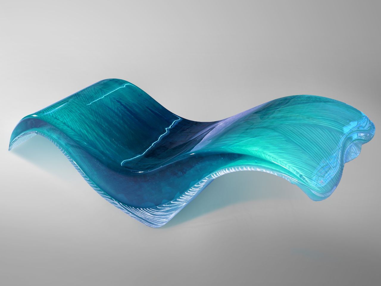 Акриловый стеклянный шезлонг LO Contemporary WAVE LOUNGE ARCH-00145786 - Вид №1