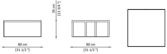 Paolo Castelli Квадратный журнальный столик из сатинированного стекла и металла sun-id-1368820 - Вид №5