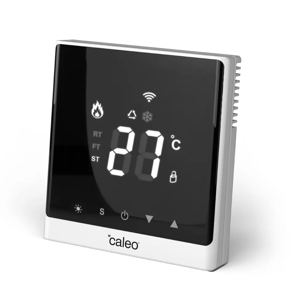 Терморегулятор для теплого пола Caleo C738 электронный программируемый с Wi-Fi цвет белый STLM-2158337 - Вид №1