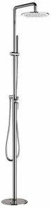 Remer Rubinetterie Напольная душевая стойка из хромированной латуни с переключателем и ручным душем Minimal 331 n2