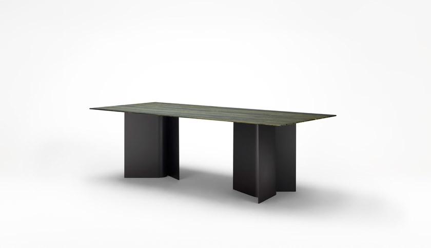 Ross Gardam Прямоугольный стол из алюминия и кварцита Breeze Bd01 - Вид №1