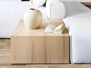 Квадратный журнальный столик из дуба