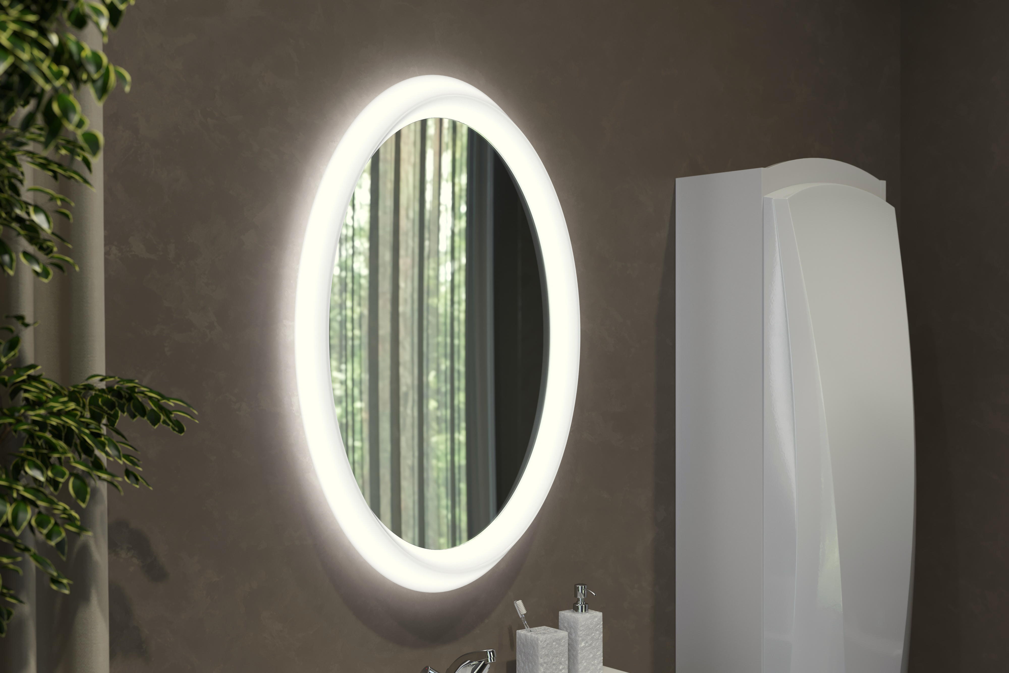 У51939 Зеркало Cloud 60*90 Light, с подогревом 1 Marka Cloud - Вид №1