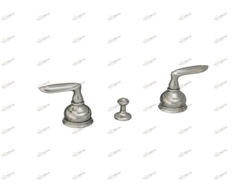 041022.000.62 Комплект биде с тремя отверстиями Сатин никель Mestre Austral