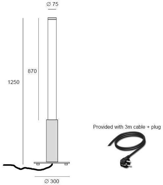 BEL-LIGHTING Светодиодный металлический столбик Nomad 7019.1 w30 - Вид №2