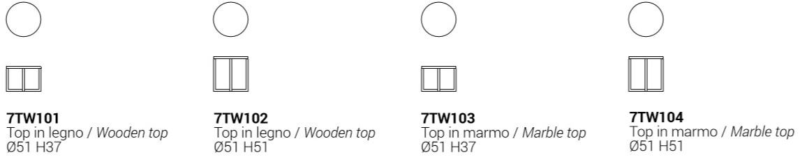 Marelli Круглый журнальный столик из мрамора и дерева sun-id-1353000 - Вид №6