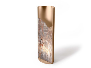 Настольная лампа из алюминия и оникса