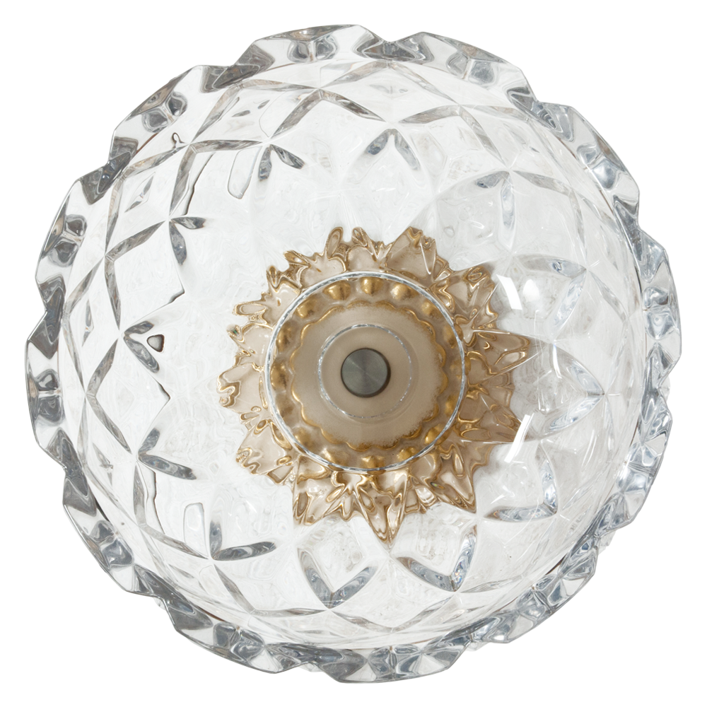 52078 BOGACHO Фруктовница конфетница Бриз Айвори мрамор / стекло  - Вид №3