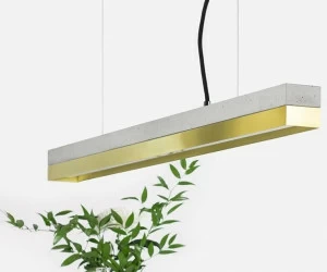 GANTlights Подвесной светильник из бетона и латуни C