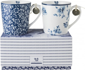 Набор из 2 кружек Laura Ashley Sweet Allysum and China Rose, 350мл