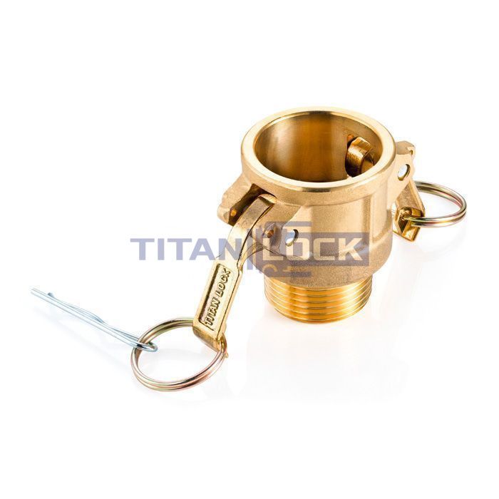 Камлок латунный тип B розетка, наруж. резьба BSP 1", TL100BBR TITAN LOCK  - Вид №5