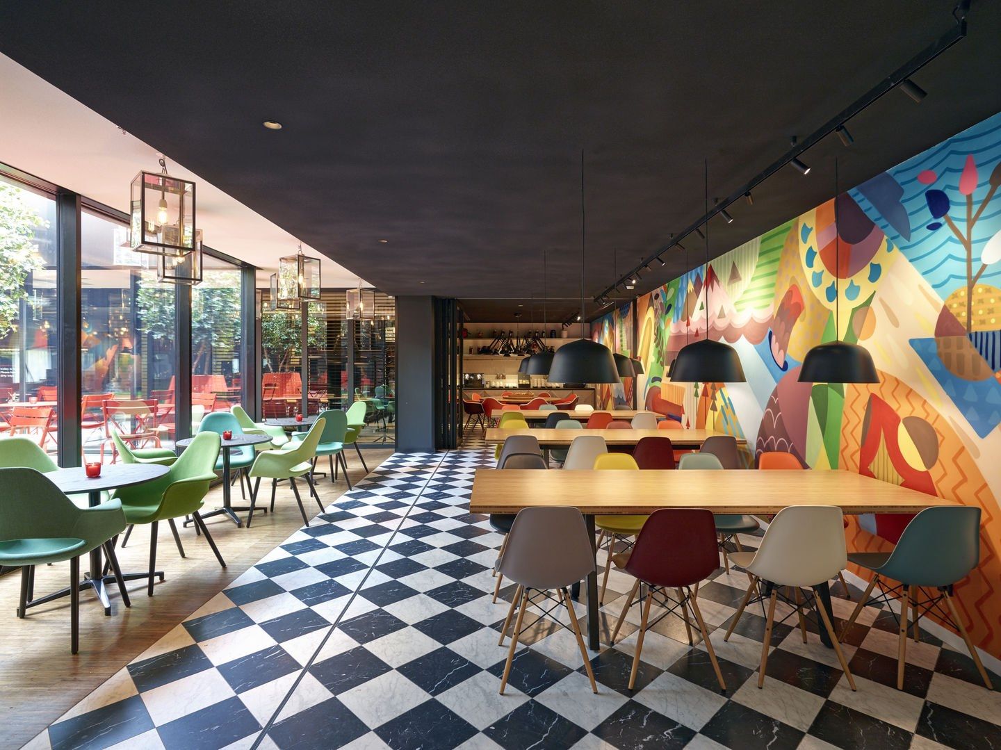 Прямоугольный стол из стали и дерева со спицевым основанием VITRA Bistro Table ARCH-00069729 - Вид №8