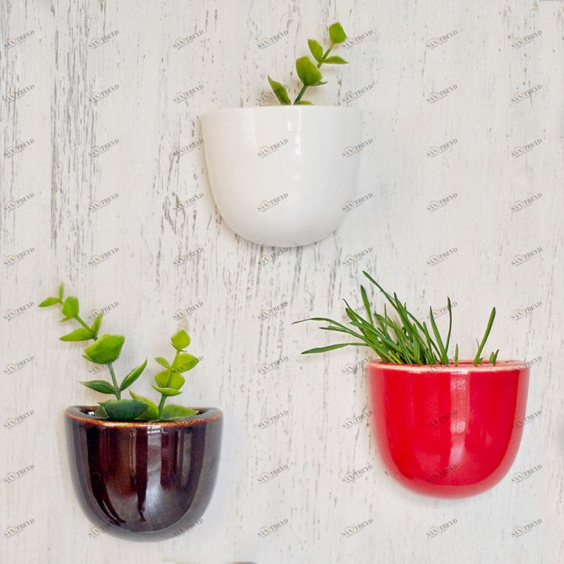 Набор мини-кашпо Pocket красный,белый,черный ЭКОЧЕЛОВЕКИ 4003