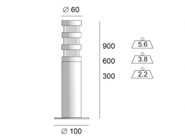 Светодиодный светильник из нержавеющей стали BEL-LIGHTING Zebra ARCH-00016001 - Вид №1