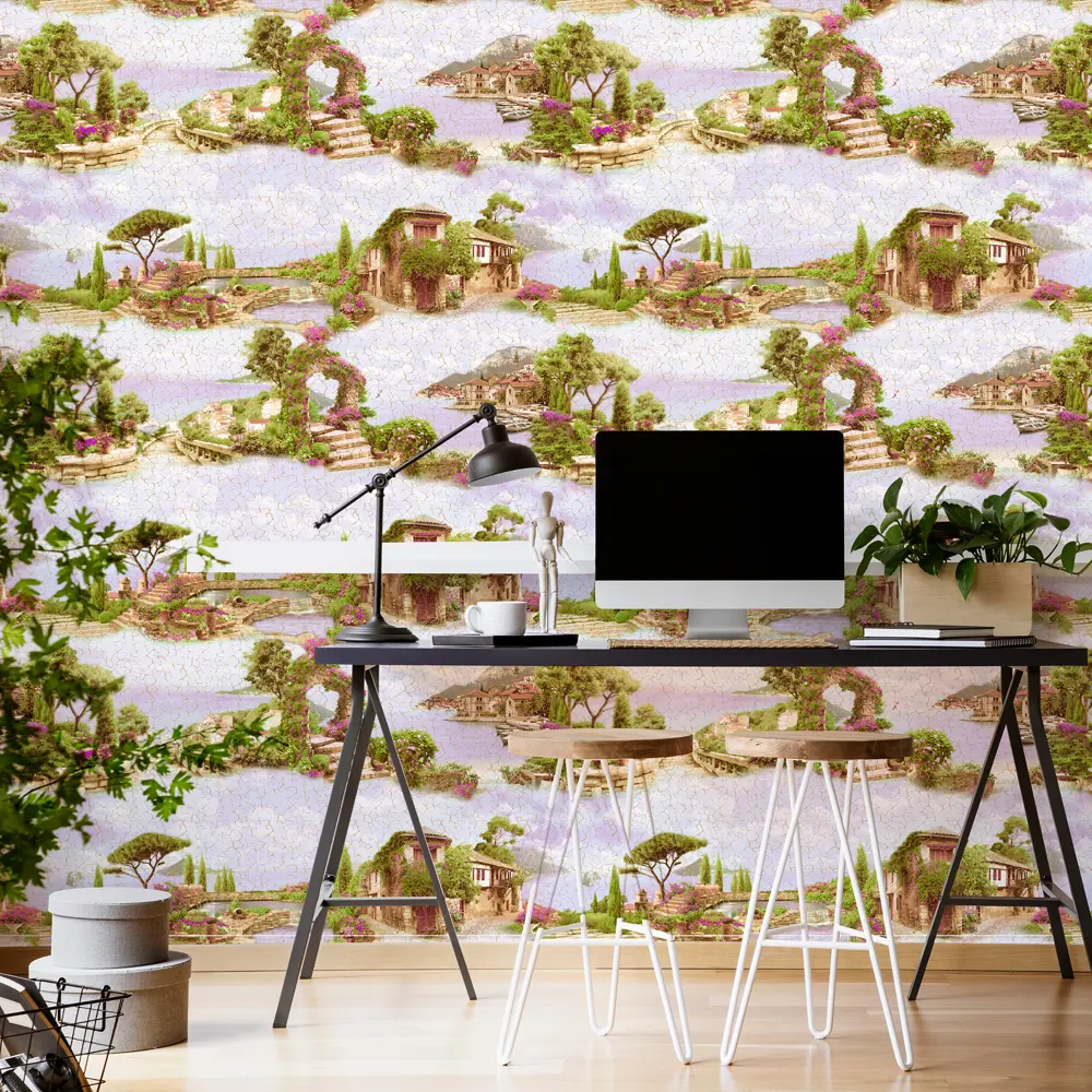 Обои флизелиновые Аспект Фреска фиолетовые 1.06 м 70251-27 АСПЕКТ РУ STLM-2043881 - Вид №2