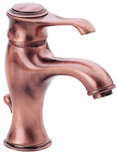 6003RA Смеситель Tiffany с донным клапаном для раковины, цвет медь.