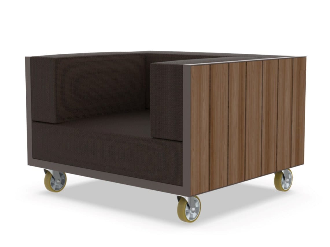 Алюминиевое и деревянное садовое кресло с подлокотниками Vondom Vineyard ARCH-00066003 - Вид №12