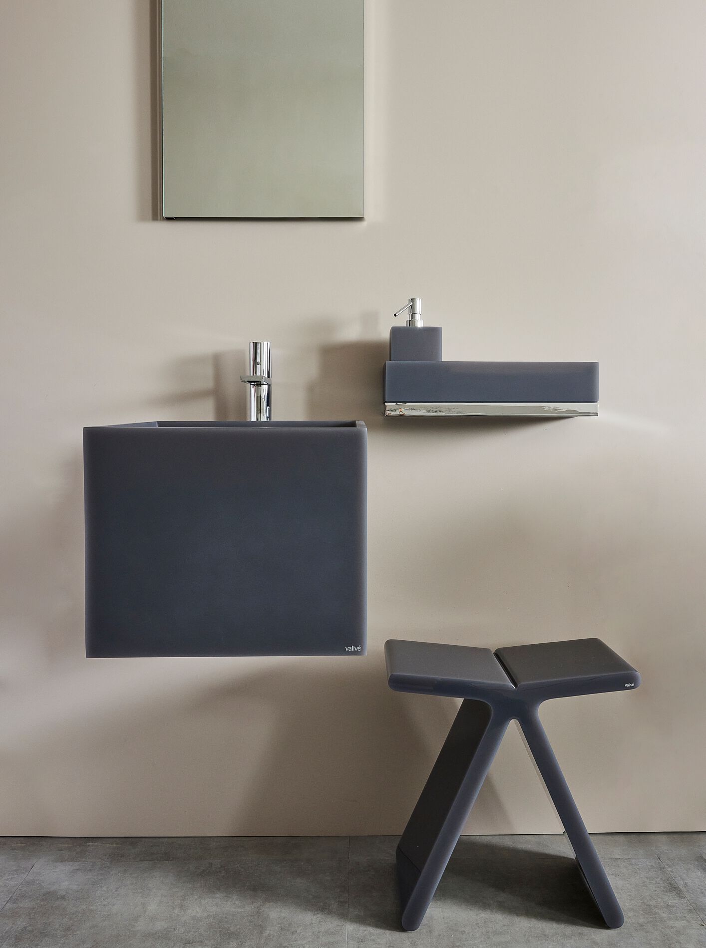 Квадратный подвесной умывальник из смолы Vallvé WALL ARCH-00143071 - Вид №6