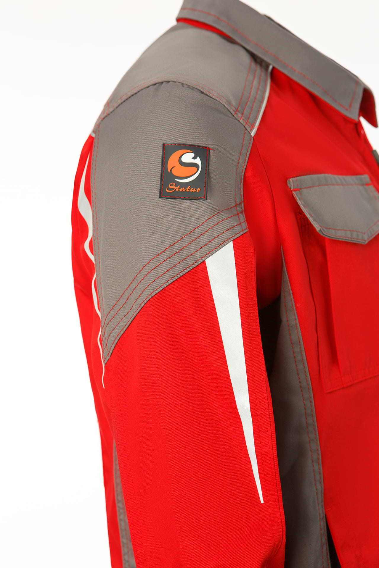 64646 Костюм  NEW 2 красный с серым STATUS  Летняя спецодежда  размер 60-62/170-176  - Вид №7
