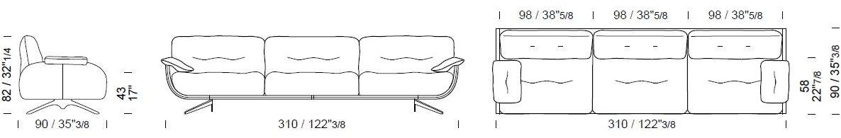 Borzalino Диван из ткани Ayton sun-id-1431476 - Вид №6