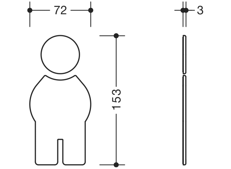 801.91B010 значок человека HEWI Türzubehör  - Вид №6
