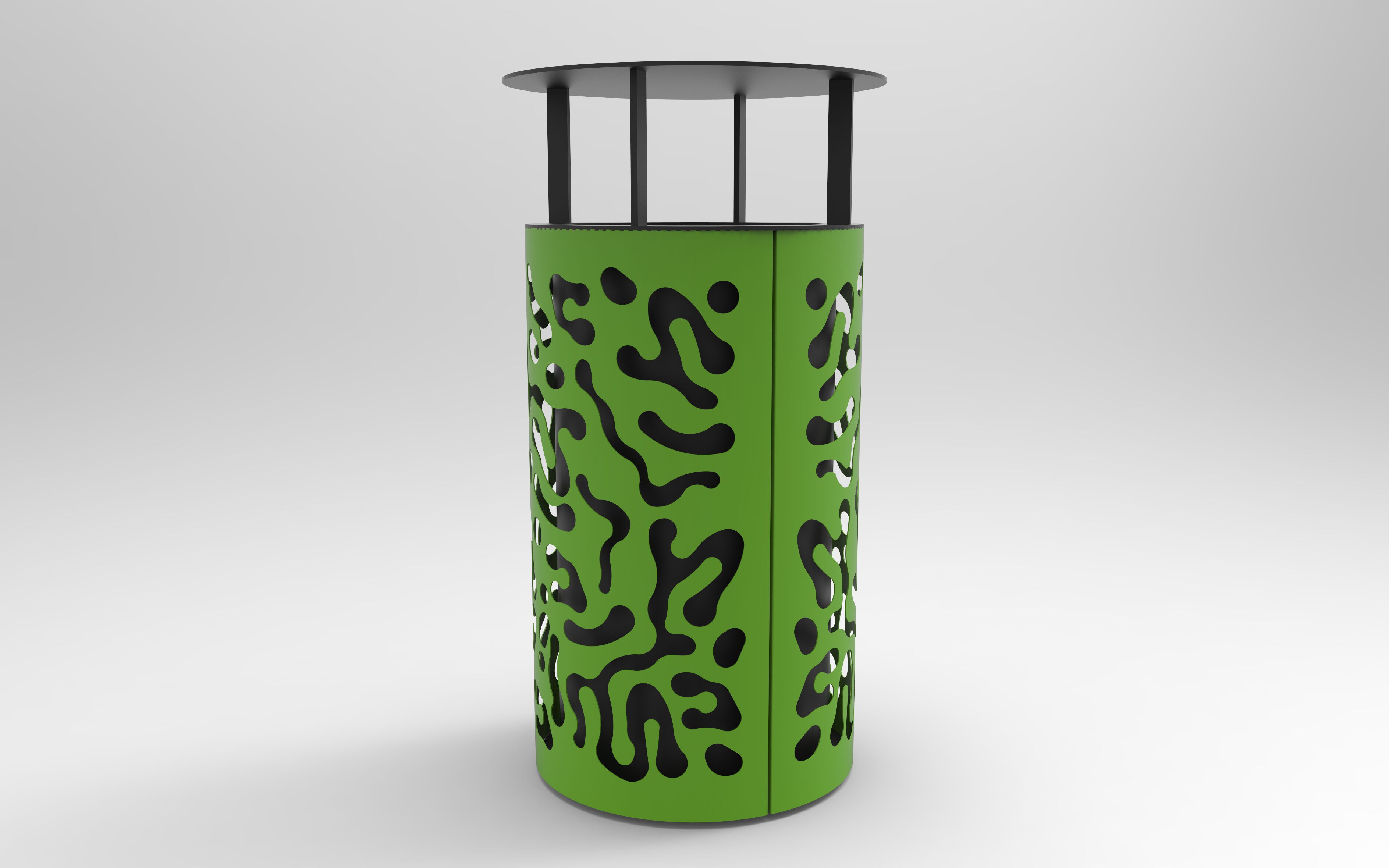 Стальная стойка для мусора с крышкой для наружного использования CITYSì MATISSE ARCH-00108046 - Вид №1