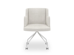 Вращающееся кресло на колесиках с подлокотниками