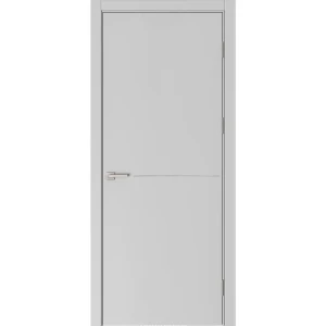 Дверь межкомнатная глухая Николь 60x210 см эмаль цвет серый с замком и без петель 89464724 STLM-2003351