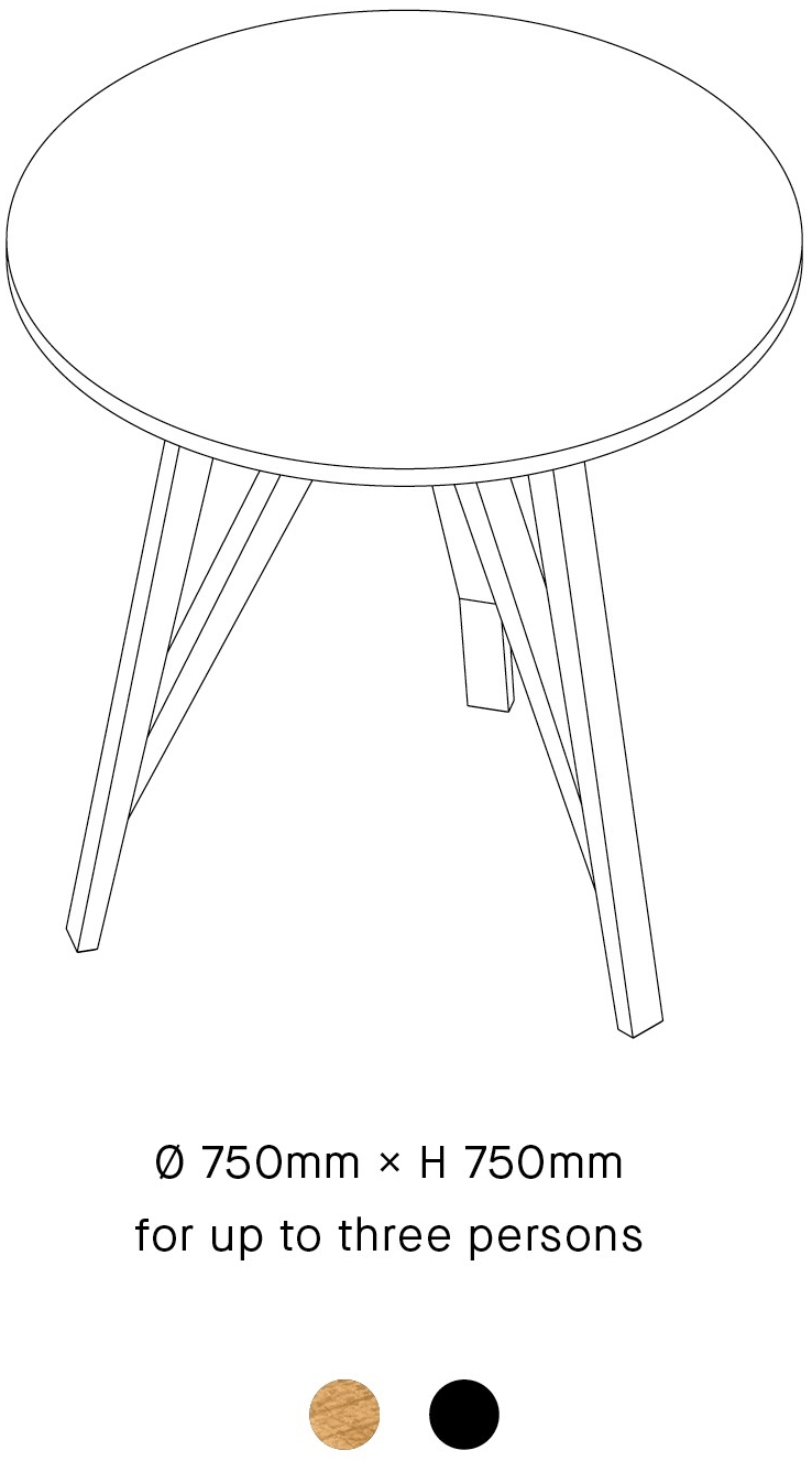 LOEHR Круглый деревянный стол на контракт Faber sun-id-1346276 - Вид №2