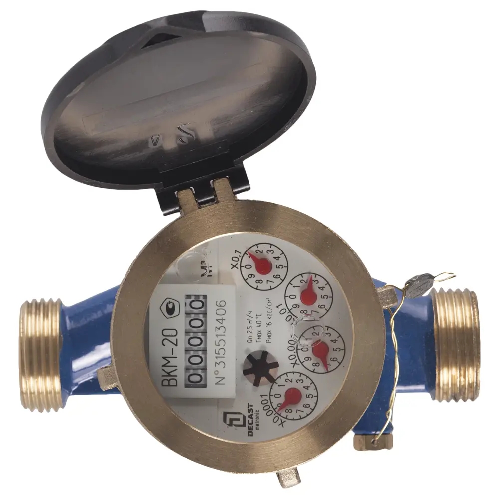 Счетчик воды ДЕКАСТ Мокроход 3/4" для холодного водоснабжения 17901104 STLM-0008970 - Вид №1