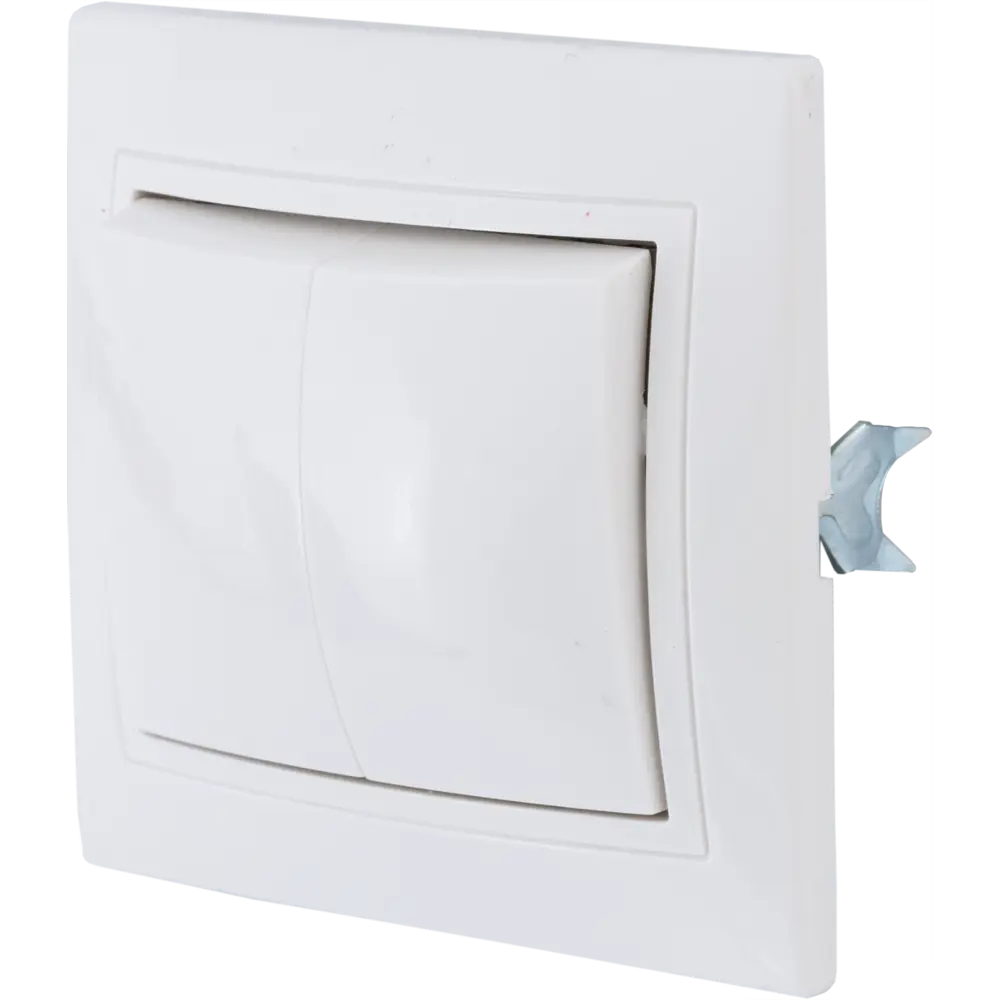 TDM ELECTRIC Выключатель встраиваемый двухклавишный белый 85591334 Таймыр STLM-1112344