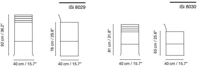 iSimar Садовый стул из стали со спинкой Tarifa 8029 / 8030 - Вид №7