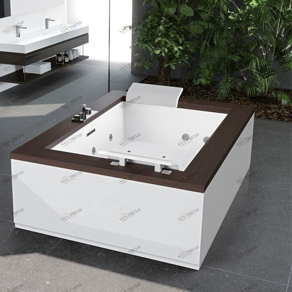 Ванна Hydro Plus Novellini SENSE DUAL с бортами из тика и акриловыми боковыми панелями SEN719014T7U0TPANVFLSE194CU