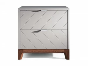 Прикроватная тумбочка дизайнерская светло-серая Case THE IDEA  210314 Серый