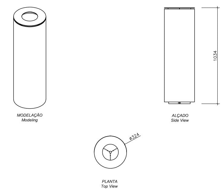 Наружная стальная стойка для мусора amop Geometal ARCH-00070038 - Вид №2