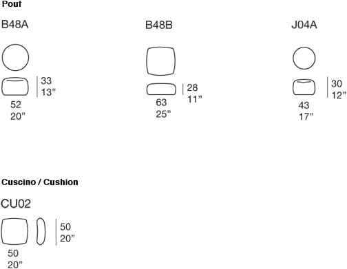Съемный пуфик Paola Lenti Picot ARCH-00055512 - Вид №3
