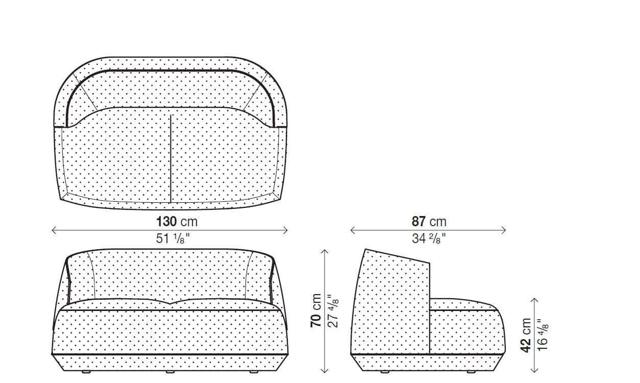 2-местный диван Kristalia Brioni ARCH-00129797 - Вид №5