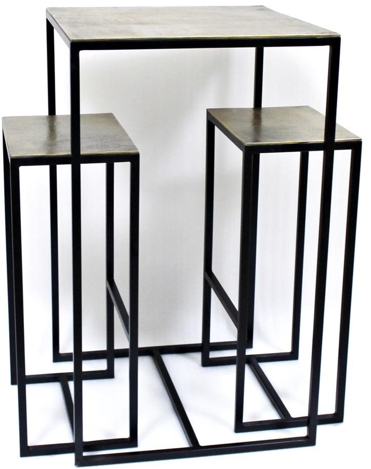 Pols Potten Металлический высокий квадратный стол  390-070-079  - Вид №1