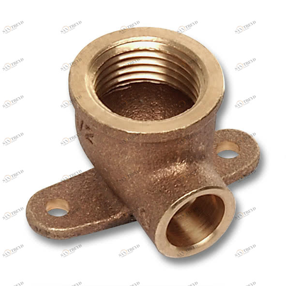 144721212 SANHA 4472G настенная водорозетка, с 2 точками крепежа, бронза 12x1/2 мм 