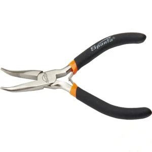 Длинногубцы Sparta Mini никелированные изогнутые с авторазжимом 130 мм