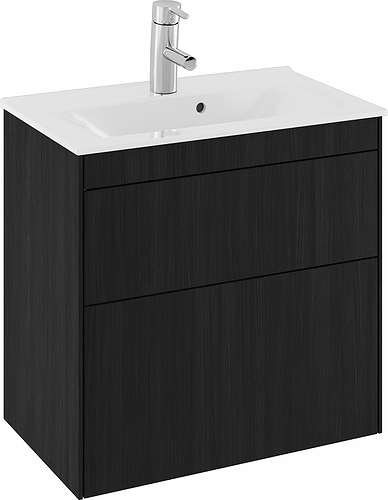 47375 IFO Sense тумба для тонкой раковины с двумя ящиками, компактная, W = 900 мм, W1 = 915 мм, белый - Вид №6