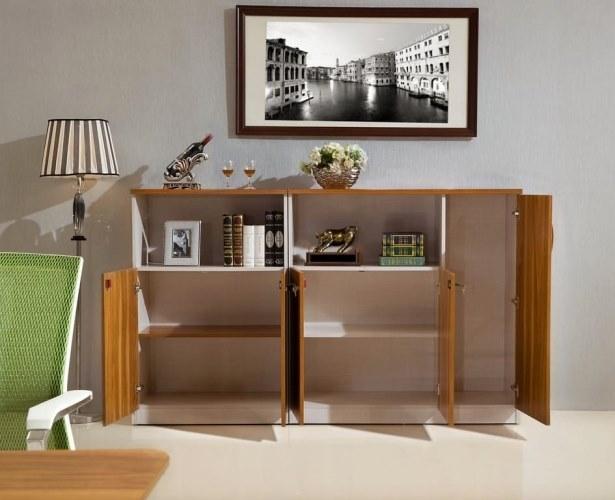 Arrediorg.it® Низкий офисный ящик для хранения из дерева с распашными дверцами Evolutio sun-id-1398987 - Вид №2