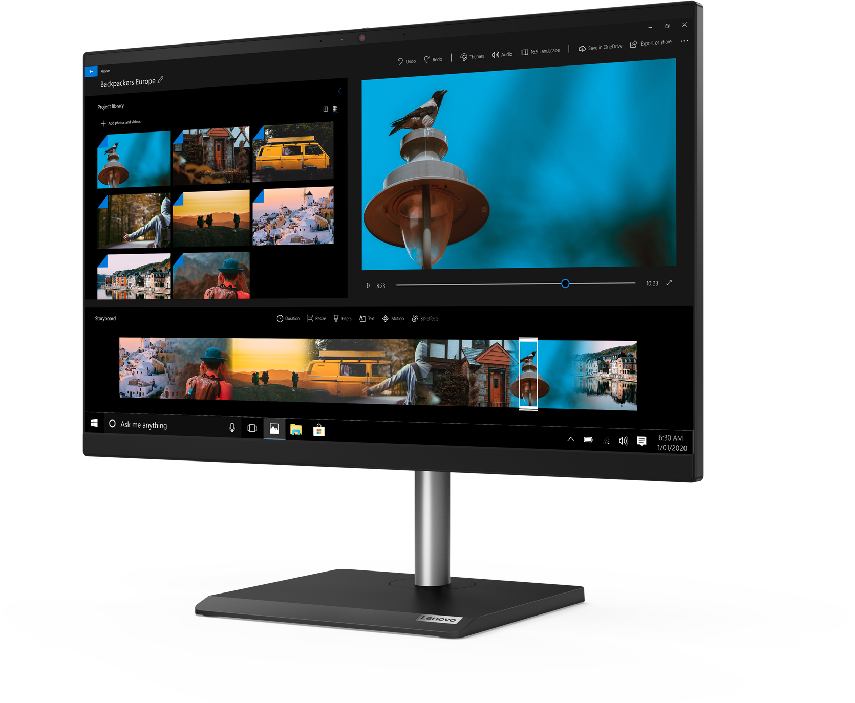 11FT005KRU v30a-24iml 23,8" i3-10110u 4gb 128gb_ssd_m.2 int. dvd±rw ac+bt usb kb&mouse no_os 1y on-site Lenovo Santreyd  - Вид №4