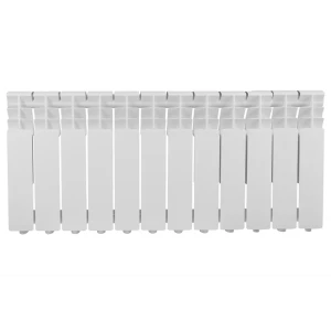 Радиатор секционный Equation A Aluminium 350/90 12 секций боковое подключение алюминий белый