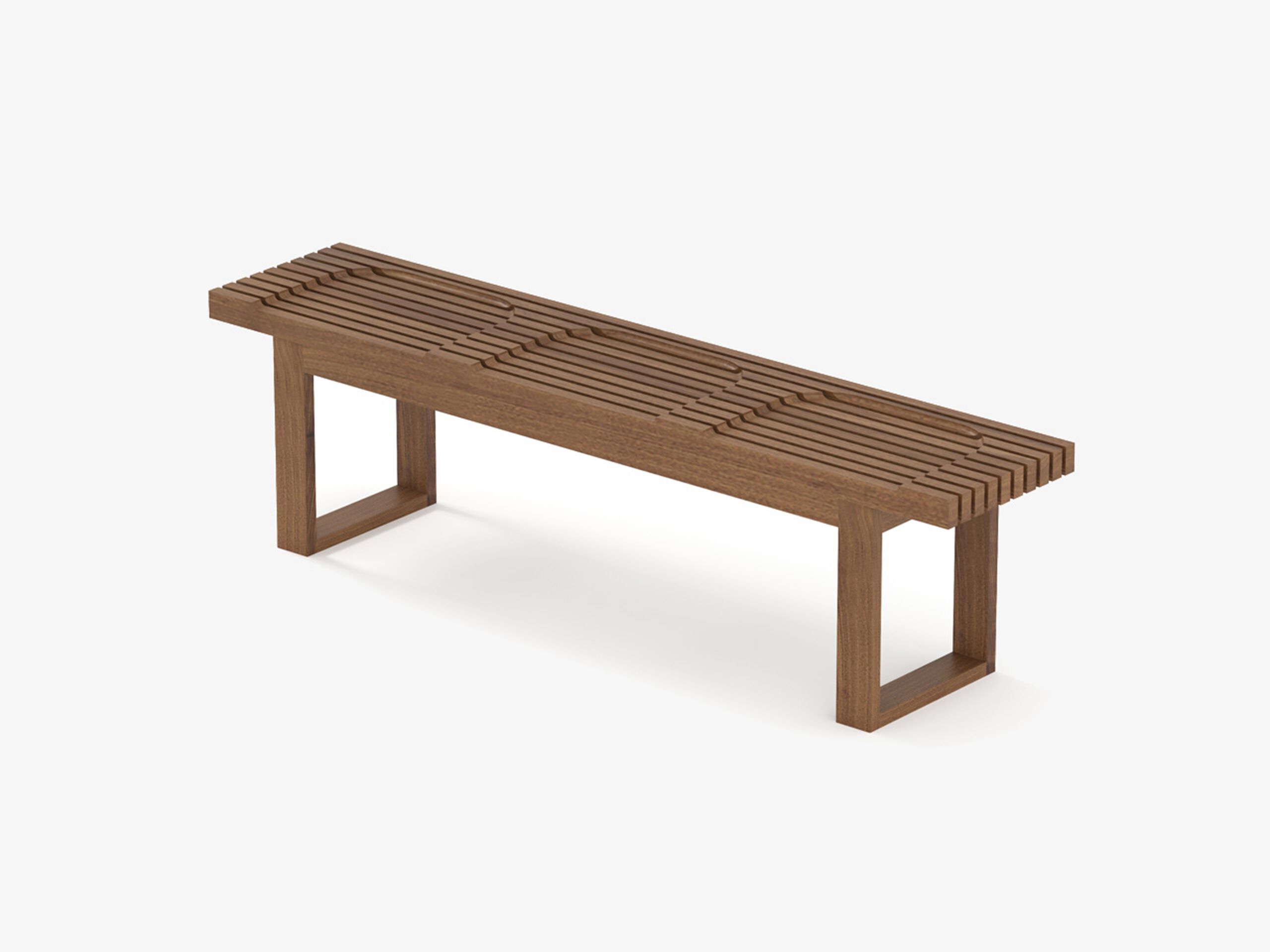 3-местная скамейка из массива дерева Air Division раковина ARCH-00096897 - Вид №7