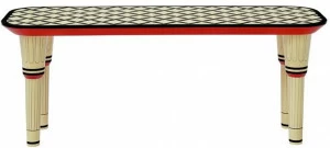 Scarlet Splendour Лакированная деревянная скамья Vanilla noir