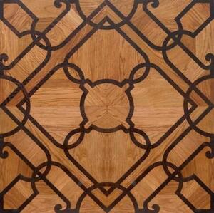 Художественный паркет Da Vinci Щитовой 26-277 Дуб (Гладкая) 500х500 мм.